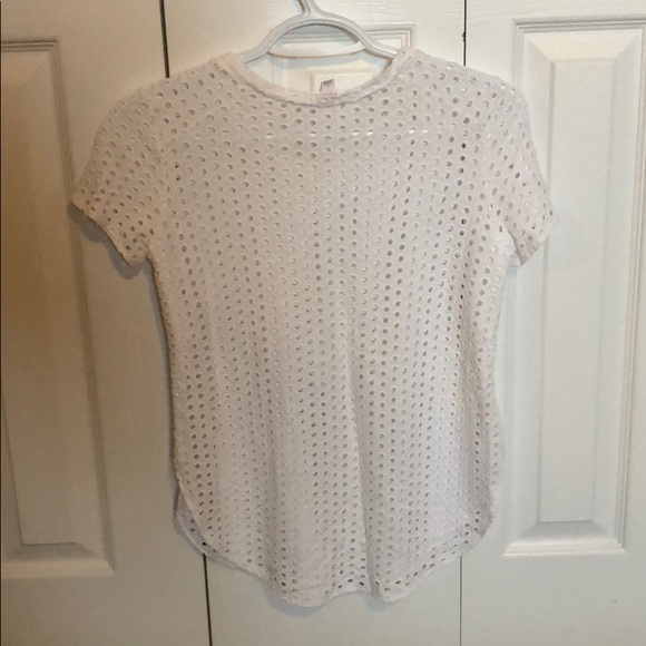 Aritzia Wilfred Capucine Eyelet T-shirt White - Picture 9 of 10